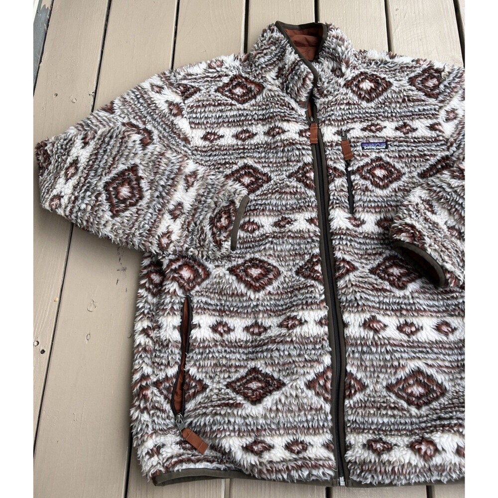 PATAGONIA Men's All-Over Print Classic Retro-X Fleece Jacket Full Zip Large - Picture 3 of 14